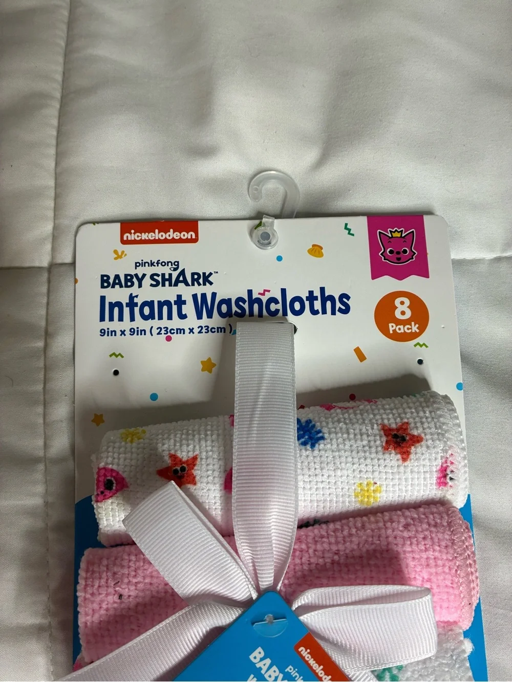 NEW Baby Shark Infant Washcloths 8 Pack